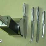 5Pcs Thermal Sealing Handle Knife Set + Block