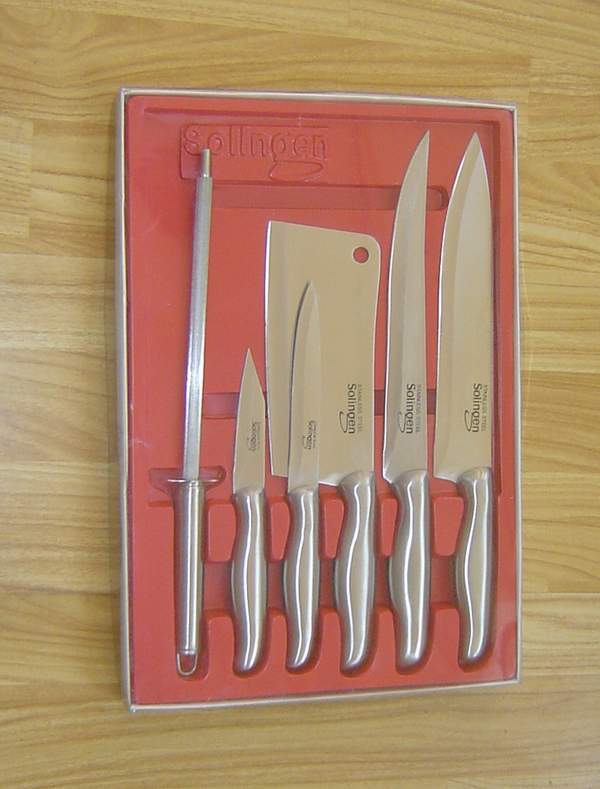 MK00979B 5Pcs Thermal Sealing Knife + S/S Sharpener In Box