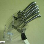 5Pcs Hollow Handle Knife Set W/Acrylic Block