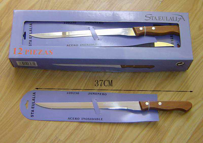 MK01006 Wooden Handle Slice Knfie T/C In Box