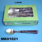 24Pcs S.S. Spoon W/ Plastic Handle