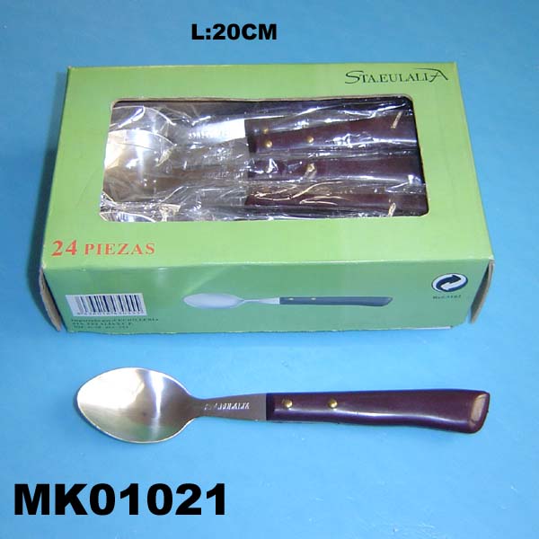 MK01021 24Pcs S.S. Spoon W/ Plastic Handle
