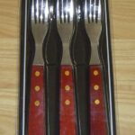 3Pcs Fork W/ Wooden Handle D/B