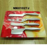 5Pcs Cheese Set W/ Grass Cutting Board