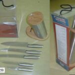 5Pc Knife Set And Stand In Pvc Box