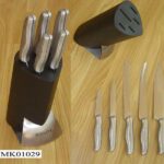 5Pc Knife Set And Stand In Colour Box