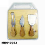 4Pcs Cheese Set D/B Pine Wooden