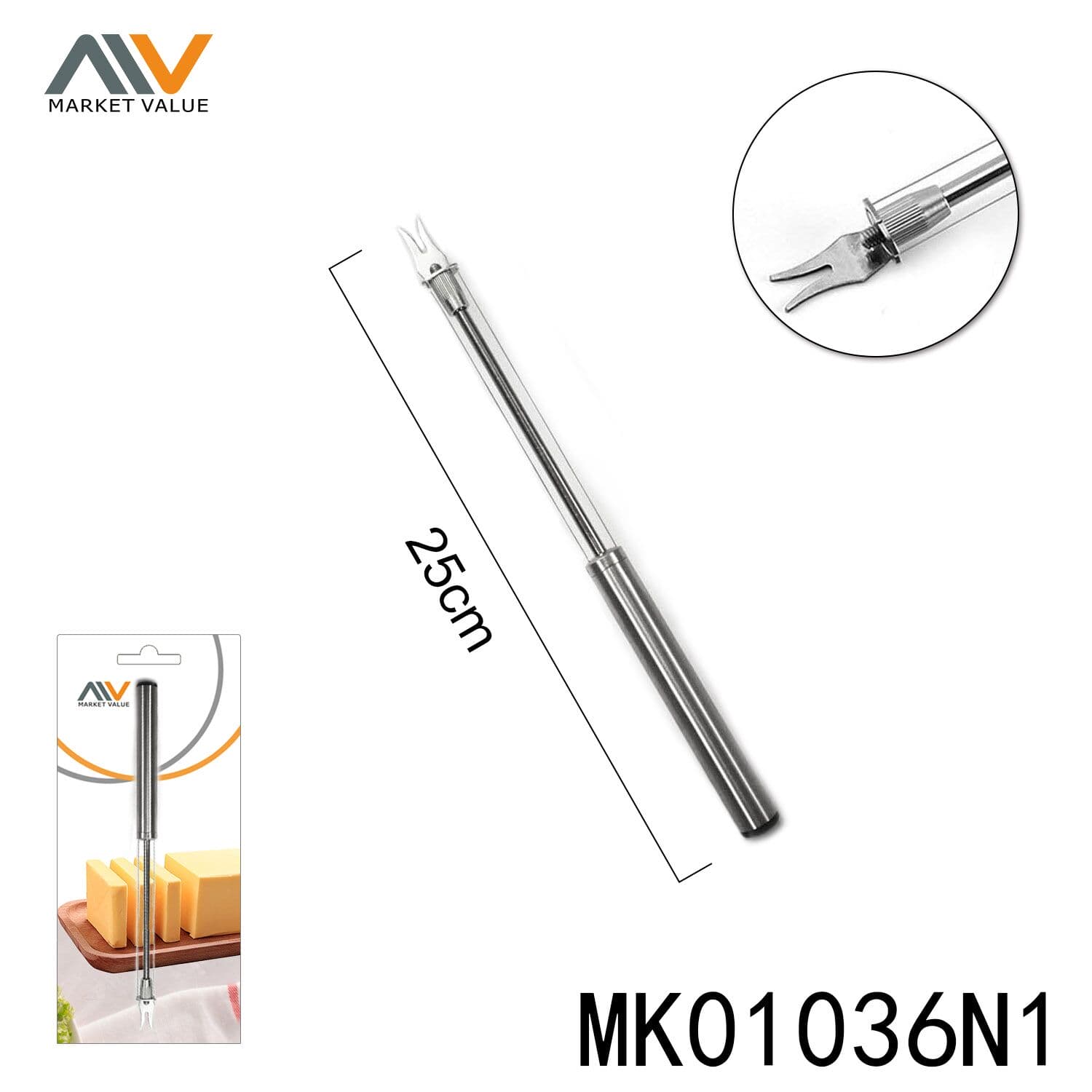 MK01036N1 Cheese Tool 2 Function Stainless Steel