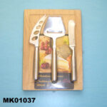 3 Pcs Cheese Set & Wooden Board