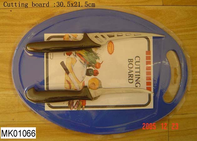 MK01066 2Pcs Fruit Knife W/ Cutting Board
