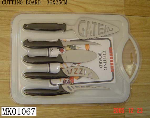5 Pcs Cheese Set & Cutting Board D/B