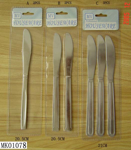 MK01078C 3Pcs S/S Knife D/B