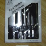 5Pcs Inlay S/S Handle Knife + Sharpener In Color Box