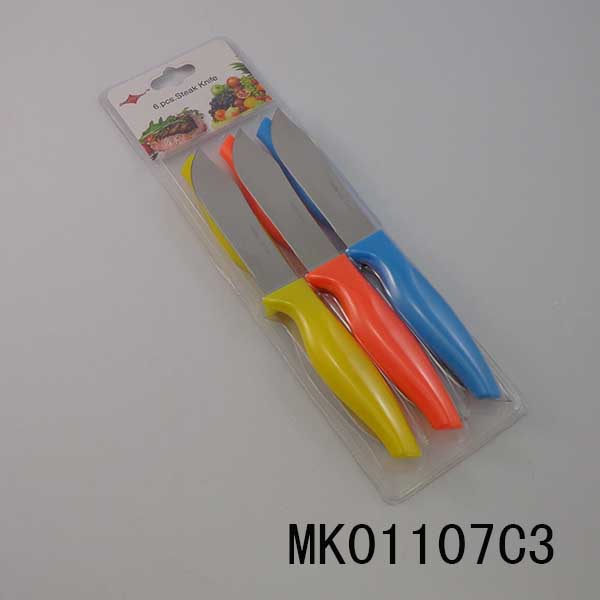 MK01107C3 6Pcs Steak Knife Wiht Pp Handle