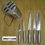 6Pcs S.S. Knife Set W/ S.S. Stand
