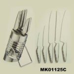 6Pcs S.S. Knife Set W/ S.S. Stand