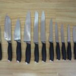 12Pcs Knife Silicone & Steel Handle In Block