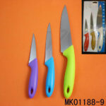 3Pcs Knife Set D/B Plastic Handle