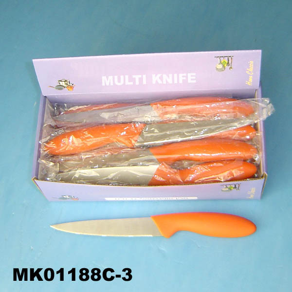 MK01188C-3 4.5" Multi Knife Plastic Handle In Pvc Cover