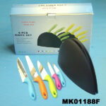 5Pcs  Knife  Set With Plastic Stand In  Color Box