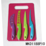 4Pcs Cheese Knife & Plastic Board D/B