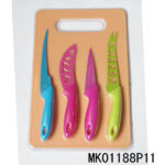 4Pcs Cheese Knife & Plastic Board D/B