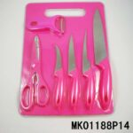 6 Pcs Knife Set With Chopping Board D/B