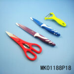 2Pcs Knife & 9110 Scissors & Peeler