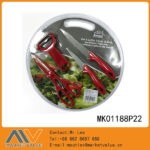 2Pcs Knife & Kitchen Scissors & Peeler & Plastic Board