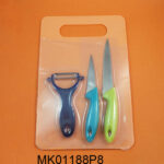 4Pcs Plastic Handle Knife Set