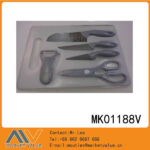 3Pcs Knife & Kitchen Scissors & Peeler & Cutting Board