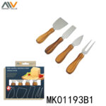 4Pcs Cheese Knife With Wood Handle