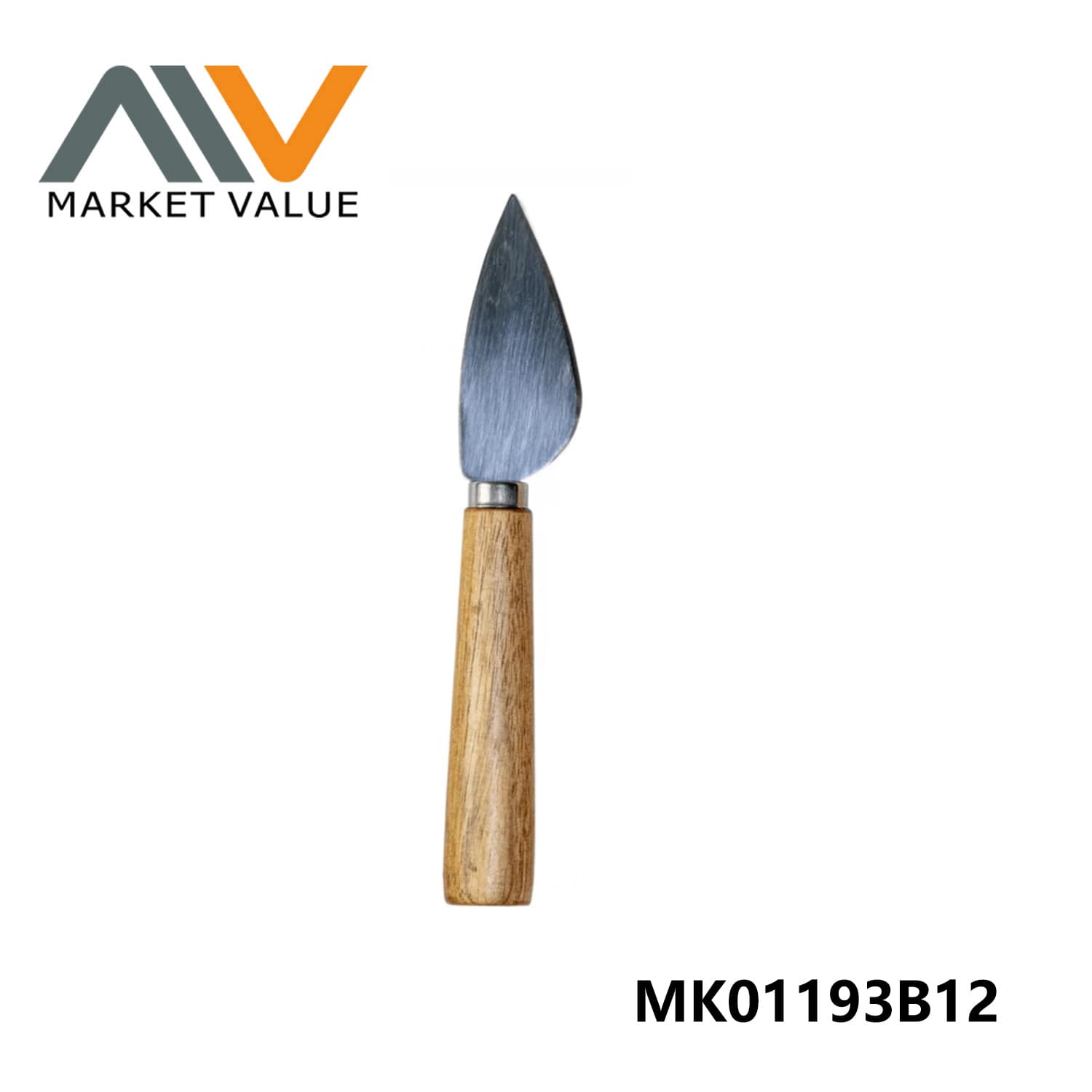 MK01193B12 430 S/S Cheese Knife With Rubber Wood Handle