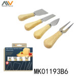 4Pcs Cheese Knife With Wooden Handle