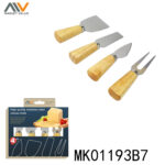 4Pcs Cheese Knife With Wooden Handle