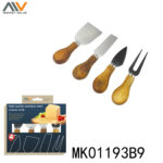 4Pcs Cheese Knife With Wooden Handle
