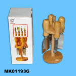 4Pcs Cheese Set W/ Wooden Holder