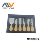 6Pcs Cheese Knife With Wooden Handle