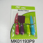 4Pcs Non Stick Coating Cheese Knife W/Plastic Handle