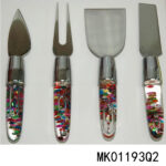 4Pcs Cheese Knife+ Plastic Handle
