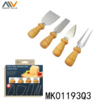 4Pcs Cheese Knife With Wooden Handle
