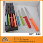 4Pcs S.S Knife Set In Pp Stand With Pp Handle