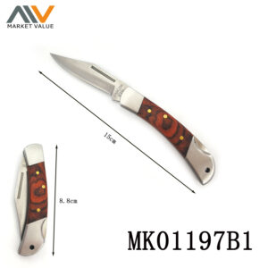 2.75" Folding Knife With Wooden Handle