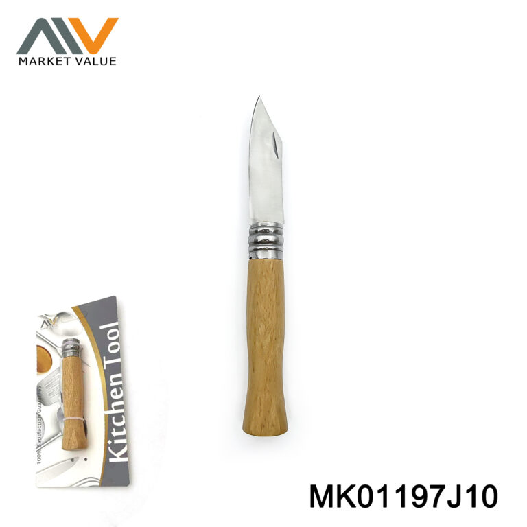 SS Mushroom Knife With Lock Wooden Handle BC