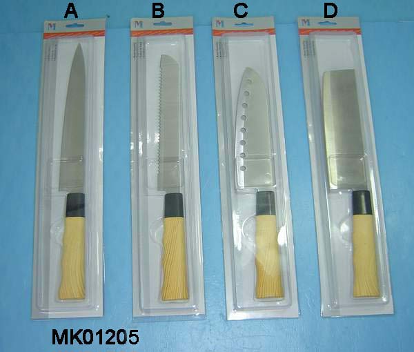 MK01205C 7In Frozen Knife W Plastic Wooden Looking Handle Db