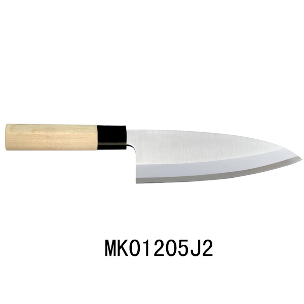 MK01205J2 7"White Wood Handle Japan Chef Knife S/S