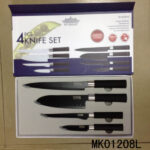 4Pcs Nonstick Knife Set In Colour Box+ Tray