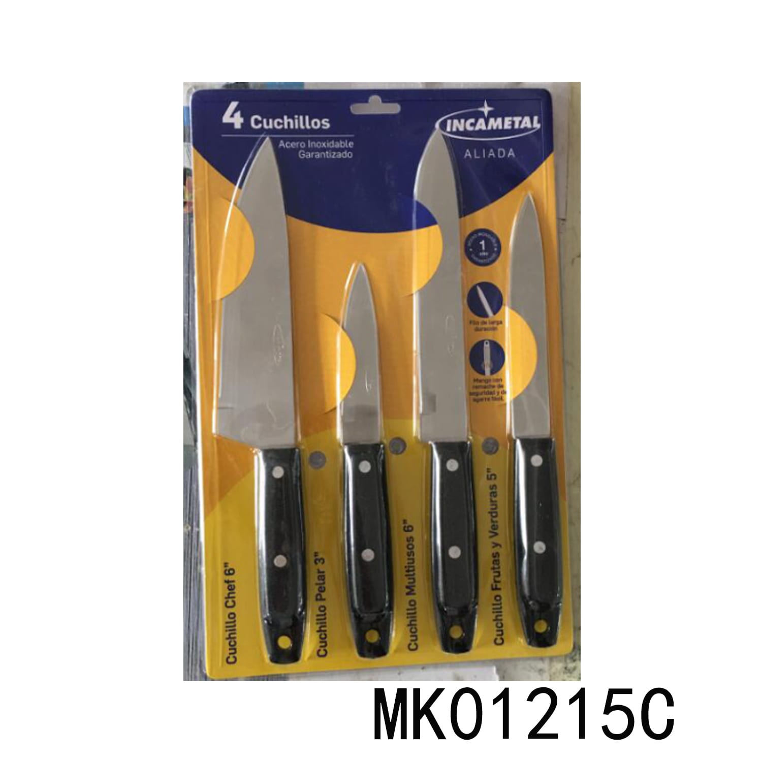 MK01215C Sets Of 4Pcs Stainless Steel Knife With Pp Handle