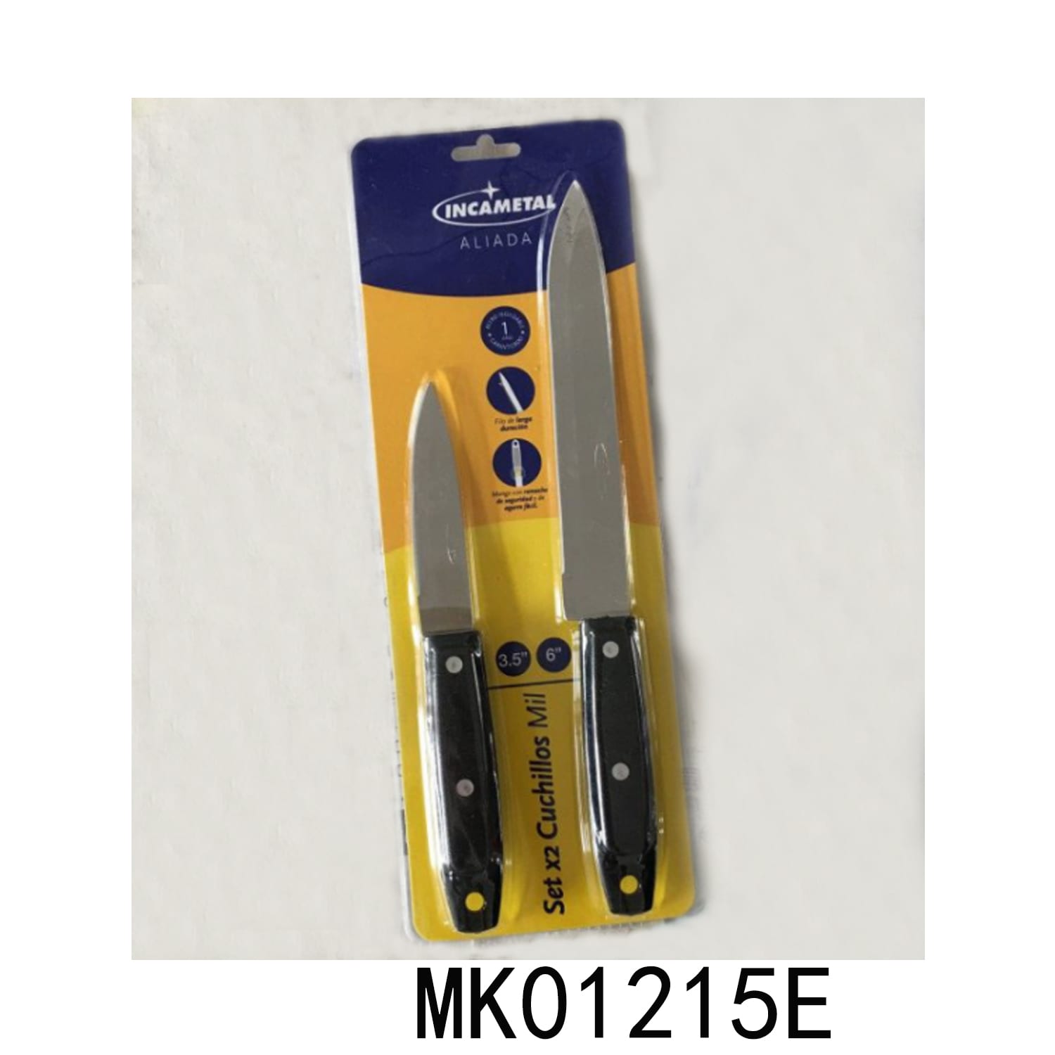 MK01215E Sets Of 2Pcs Stainless Steel Knife W/Pp Handle