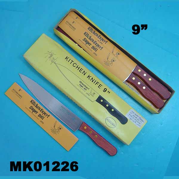 MK01226 9"Chef Knife W/ Wooden Handle